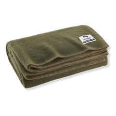 M MCGUIRE GEAR heavy-duty wool blanket in OD Green provides reliable warmth for outdoor adventures.