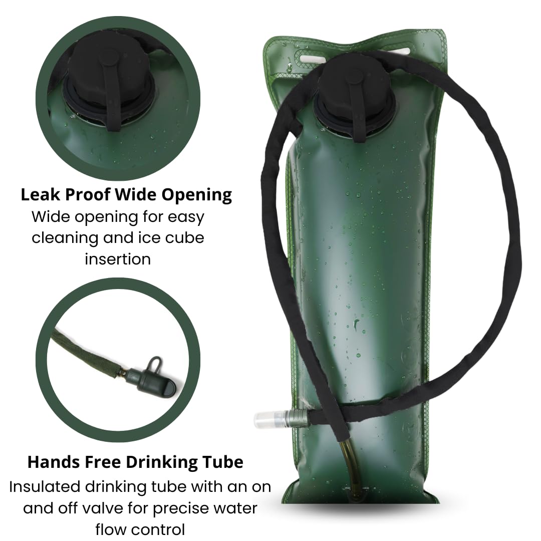 M MCGUIRE GEAR 3L bladder wide opening for easy refilling and cleaning.