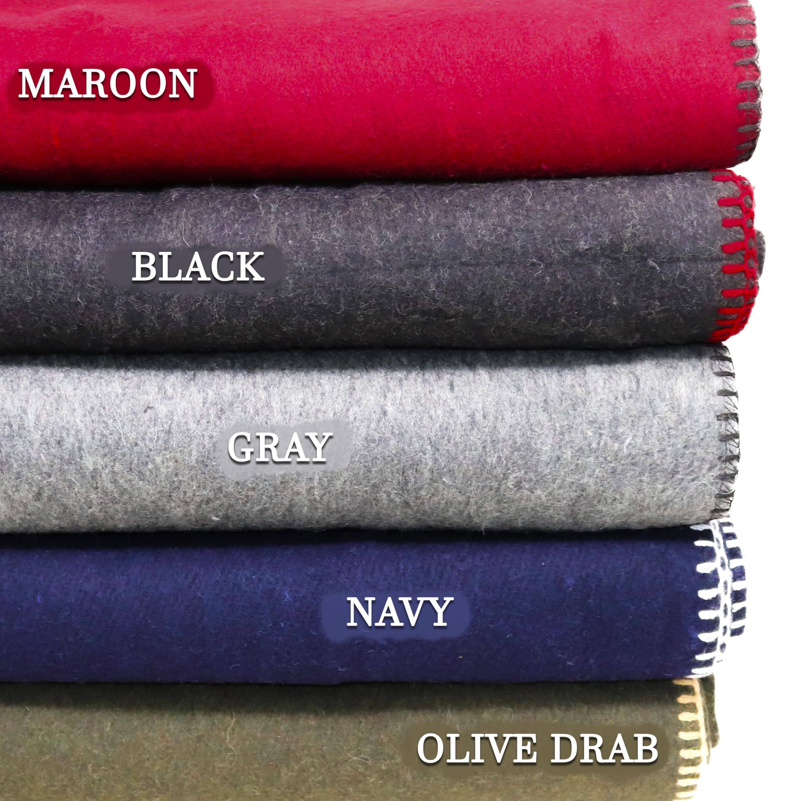 M MCGUIRE GEAR large 64x90 wool blanket offers full-body coverage in cold shelters.