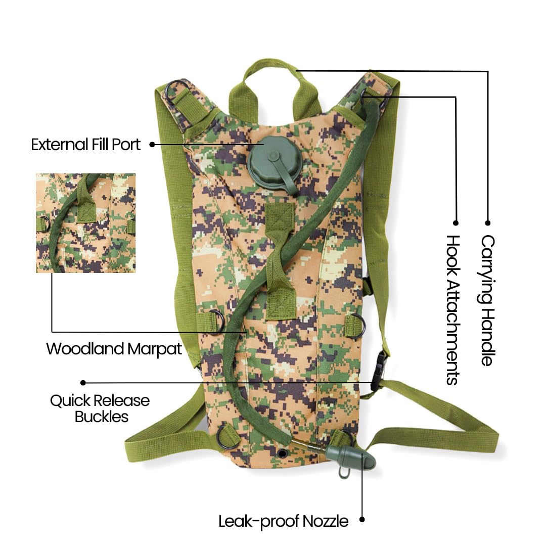 M MCGUIRE GEAR MOLLE D-rings enable versatile attachment options.