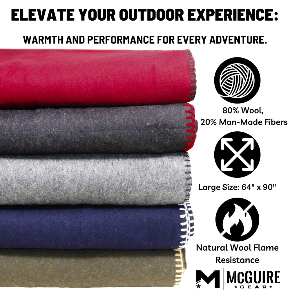 M MCGUIRE GEAR survival blanket ideal for camping, shelters, and disaster-ready kits.