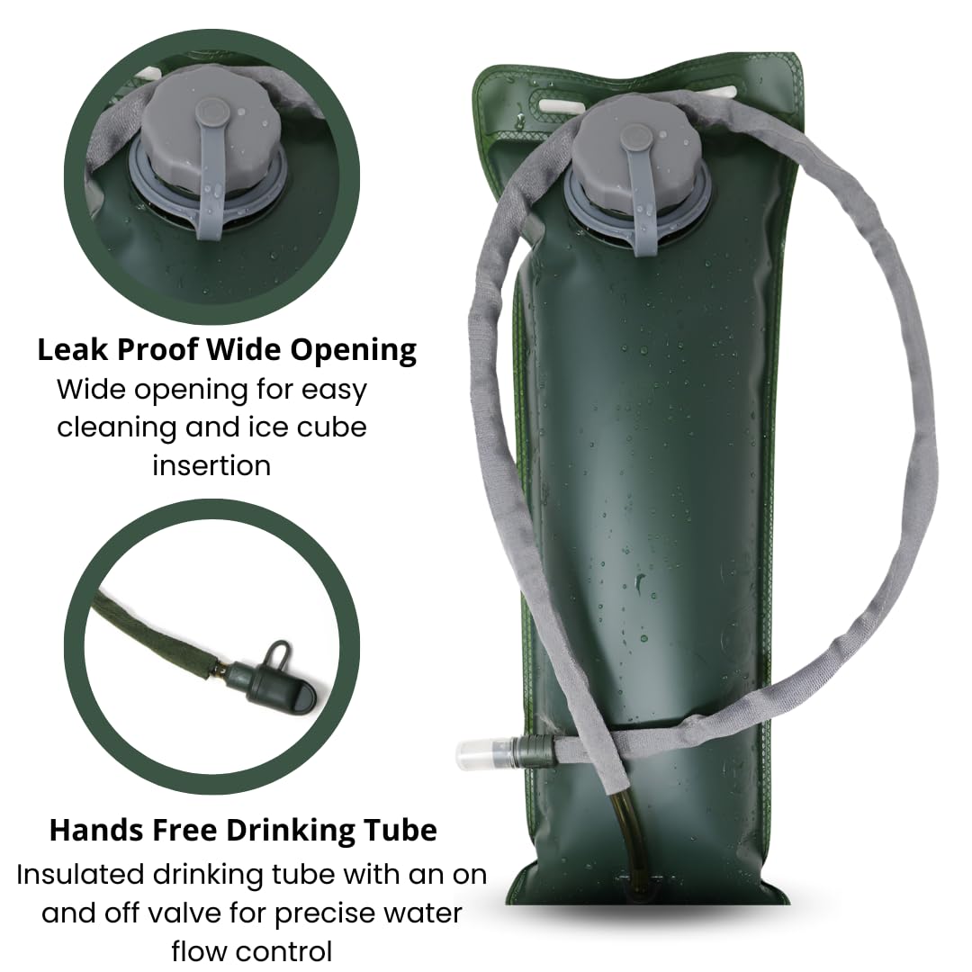 Two compartments in M MCGUIRE GEAR hydration pack for gear organization