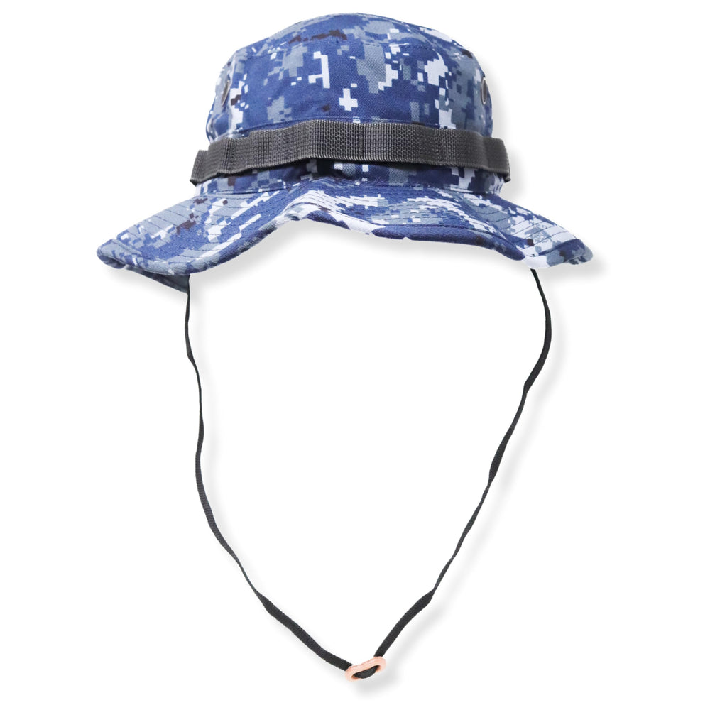 M MCGUIRE GEAR US-made boonie hat NSN tag visible.
