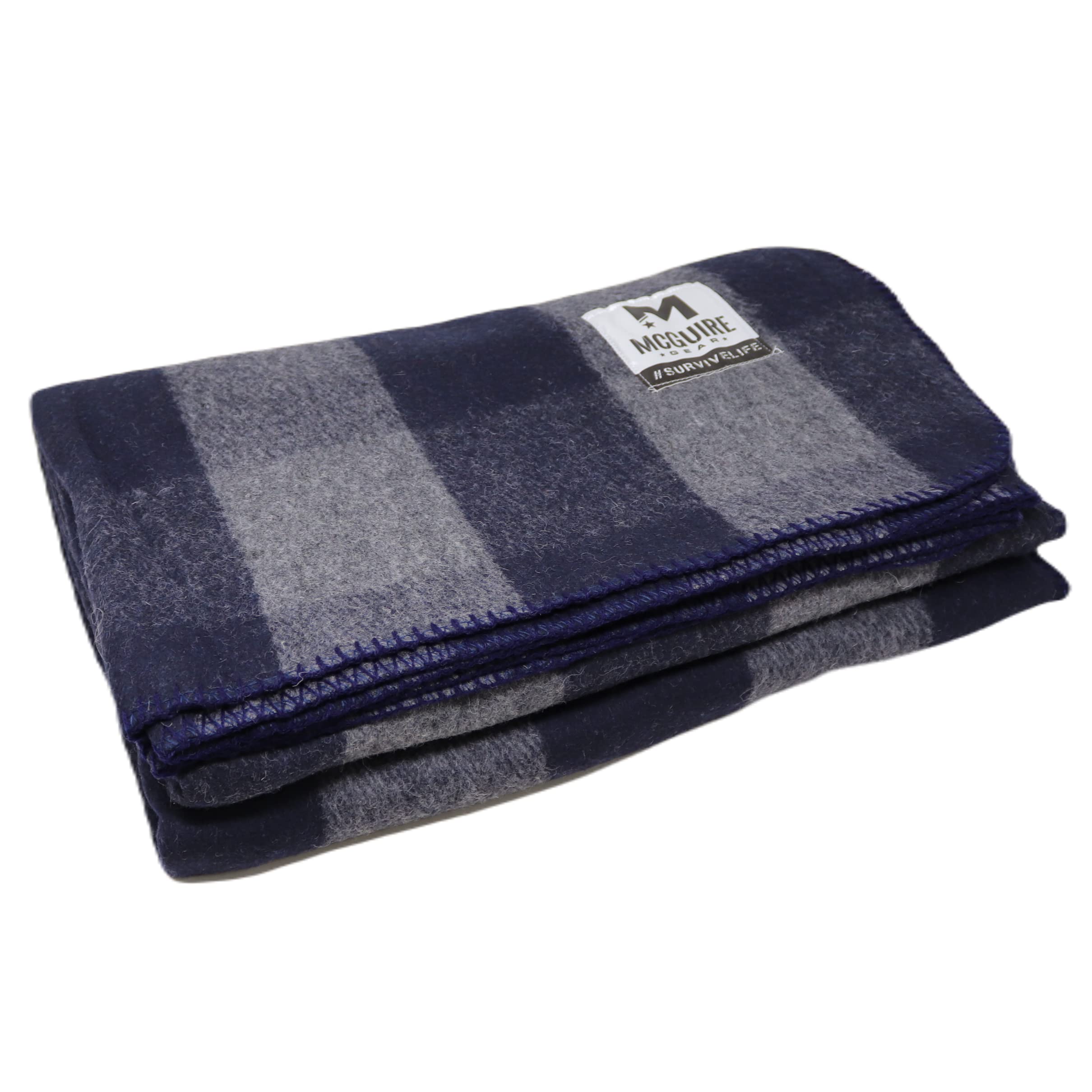 M MCGUIRE GEAR warm wool bunkhouse blanket camping scene conveys rugged warmth