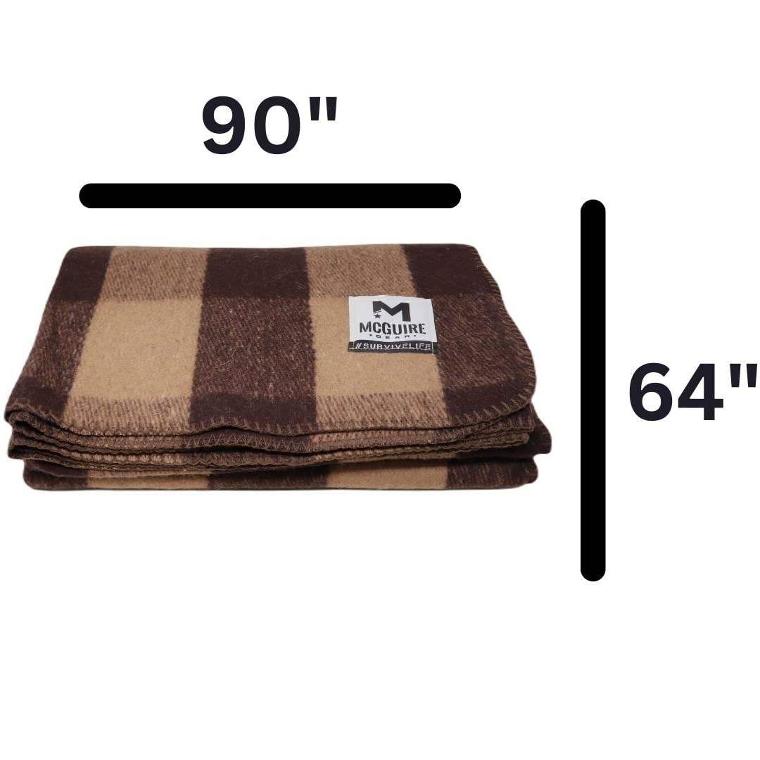 M MCGUIRE GEAR Warm Wool Bunkhouse plaid pattern close-up for visual texture.