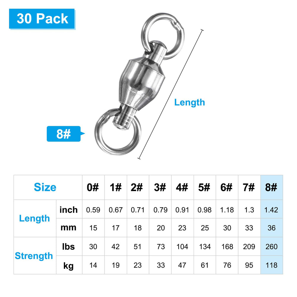 MMETERXITY 260lb load-bearing swivel for heavy catches in saltwater or freshwater