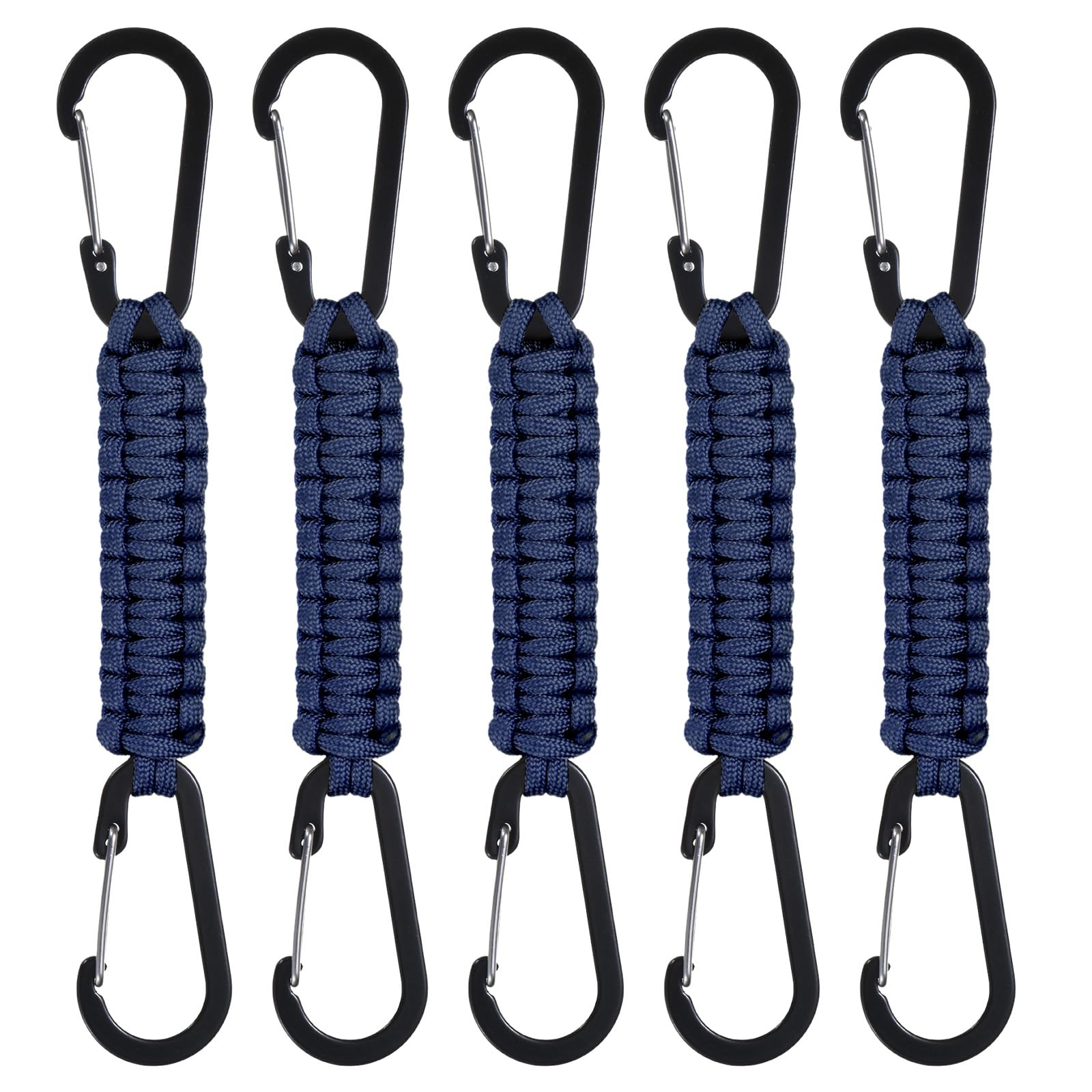 M METERXITY paracord lanyard with navy clip for secure everyday carry.