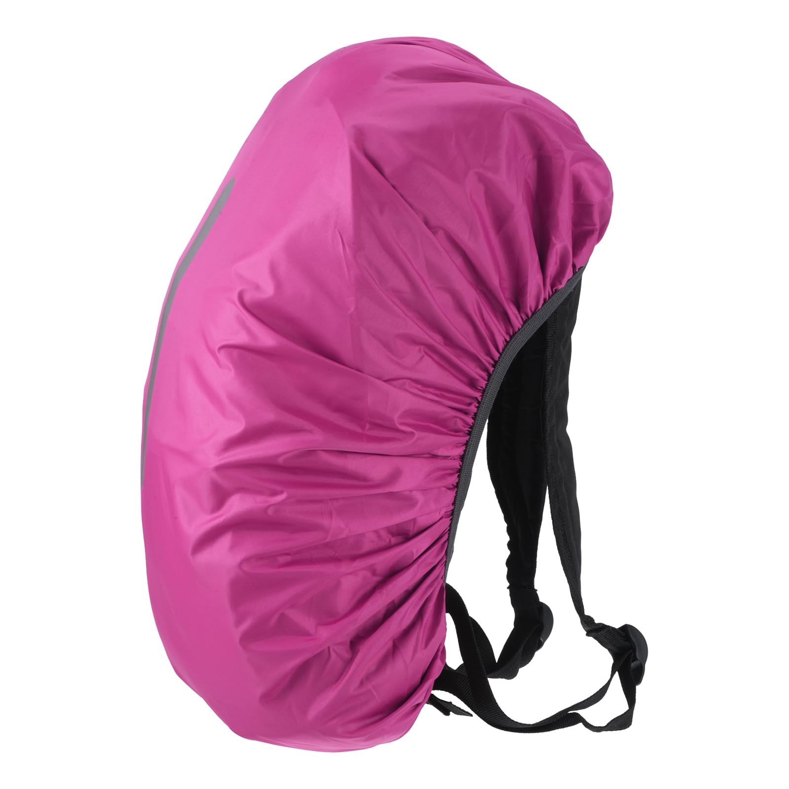 MMETERXITY anti-slip design secures the rain cover on a rose red backpack.