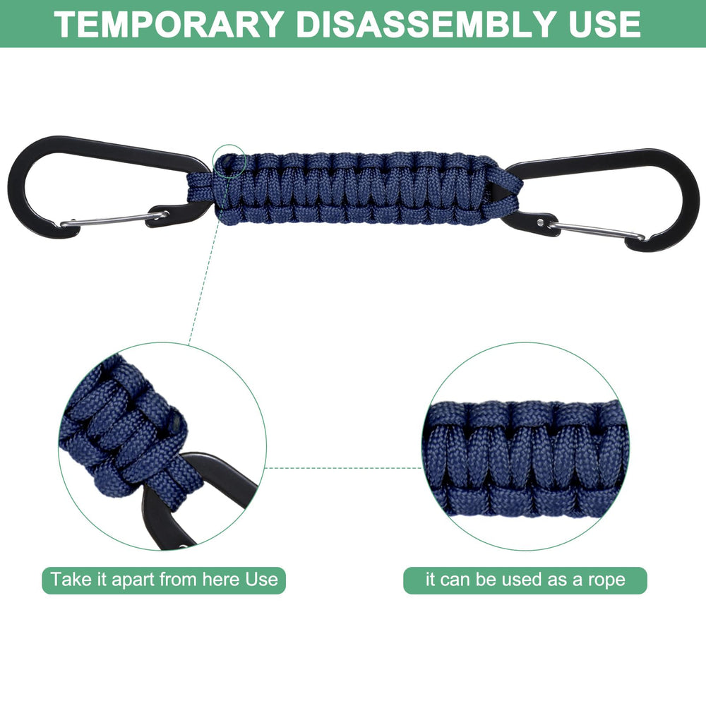 M METERXITY paracord lanyard attached to backpack for quick access.