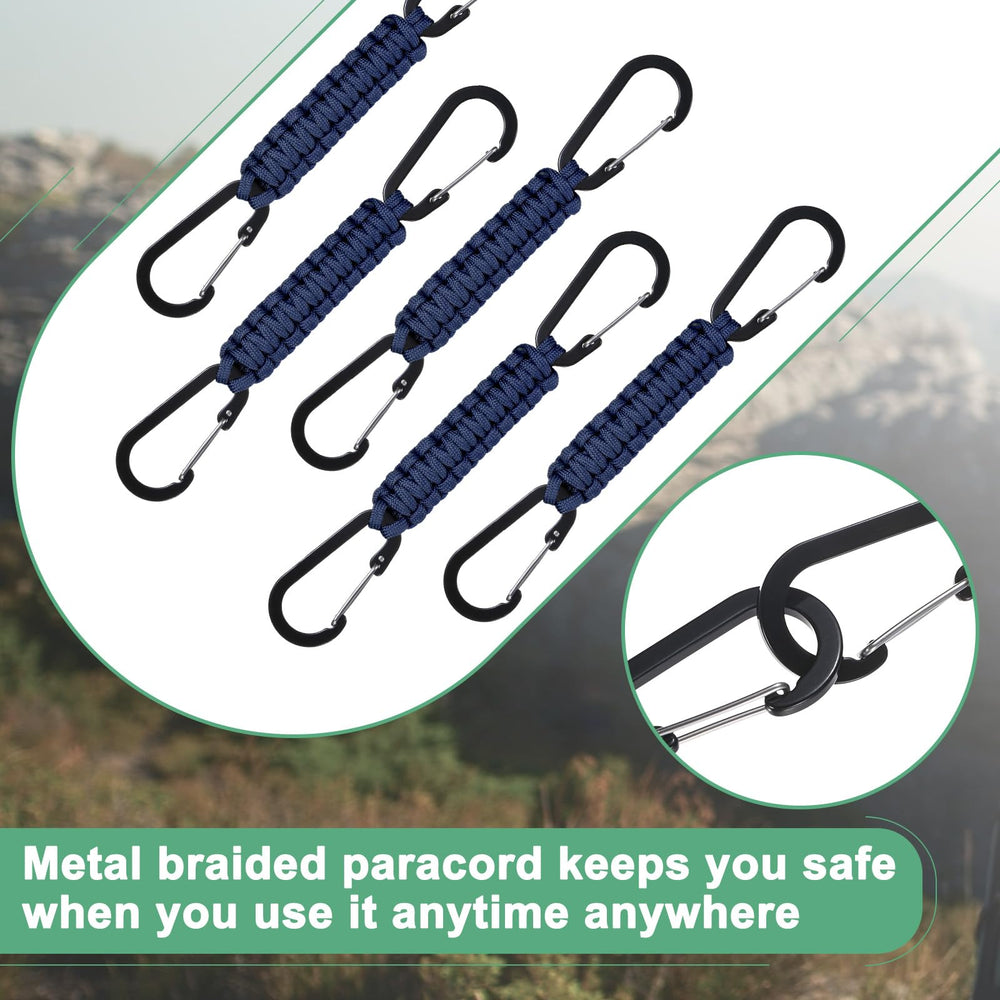 M METERXITY paracord lanyard with double D-ring hook for versatile attachment.