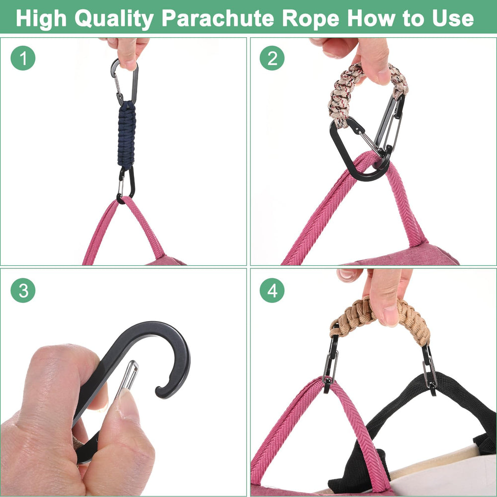 M METERXITY paracord lanyard extends up to 2 meters as needed.