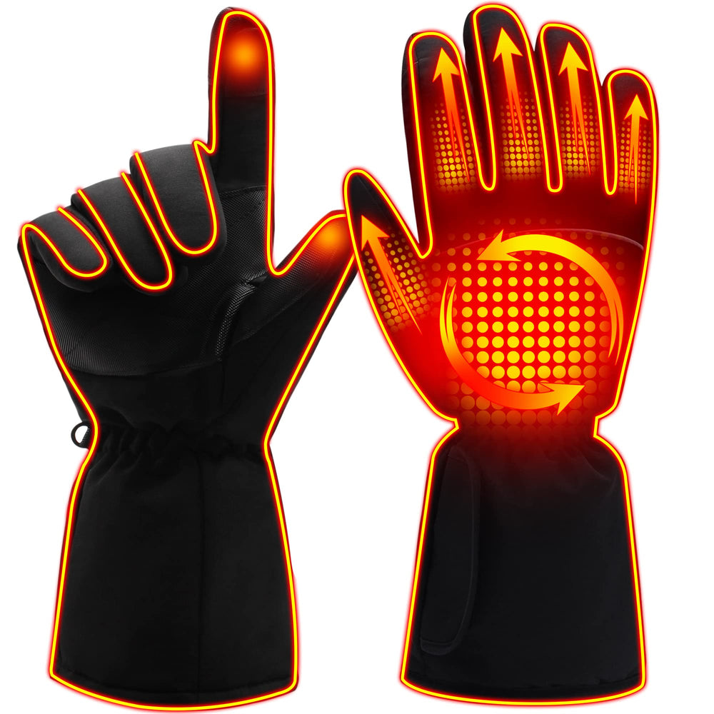 MMlove heated gloves back-of-hand heating area for fast warmth in cold outdoors.