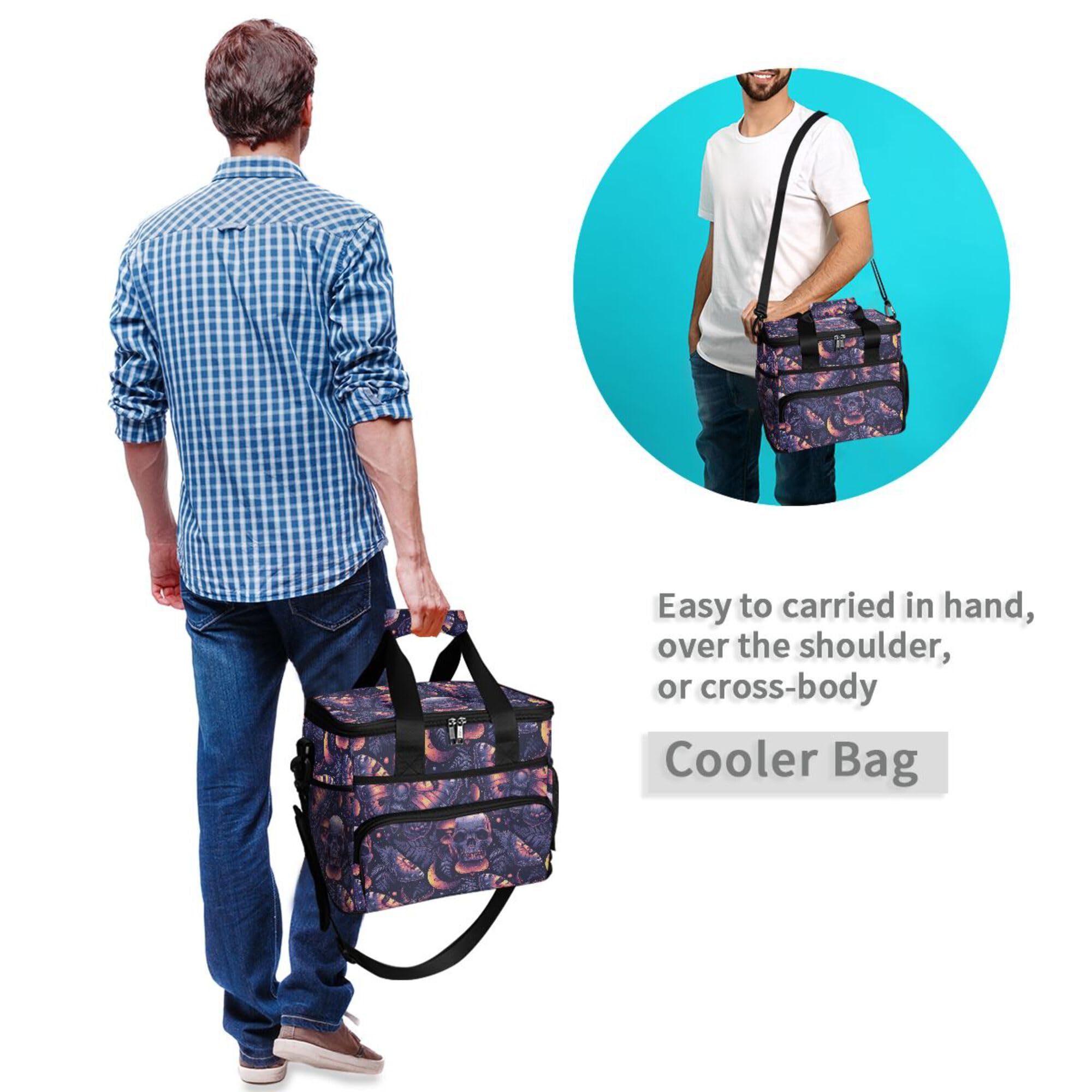 MNSRUU 15L capacity cooler bag fits meals, drinks, and snacks