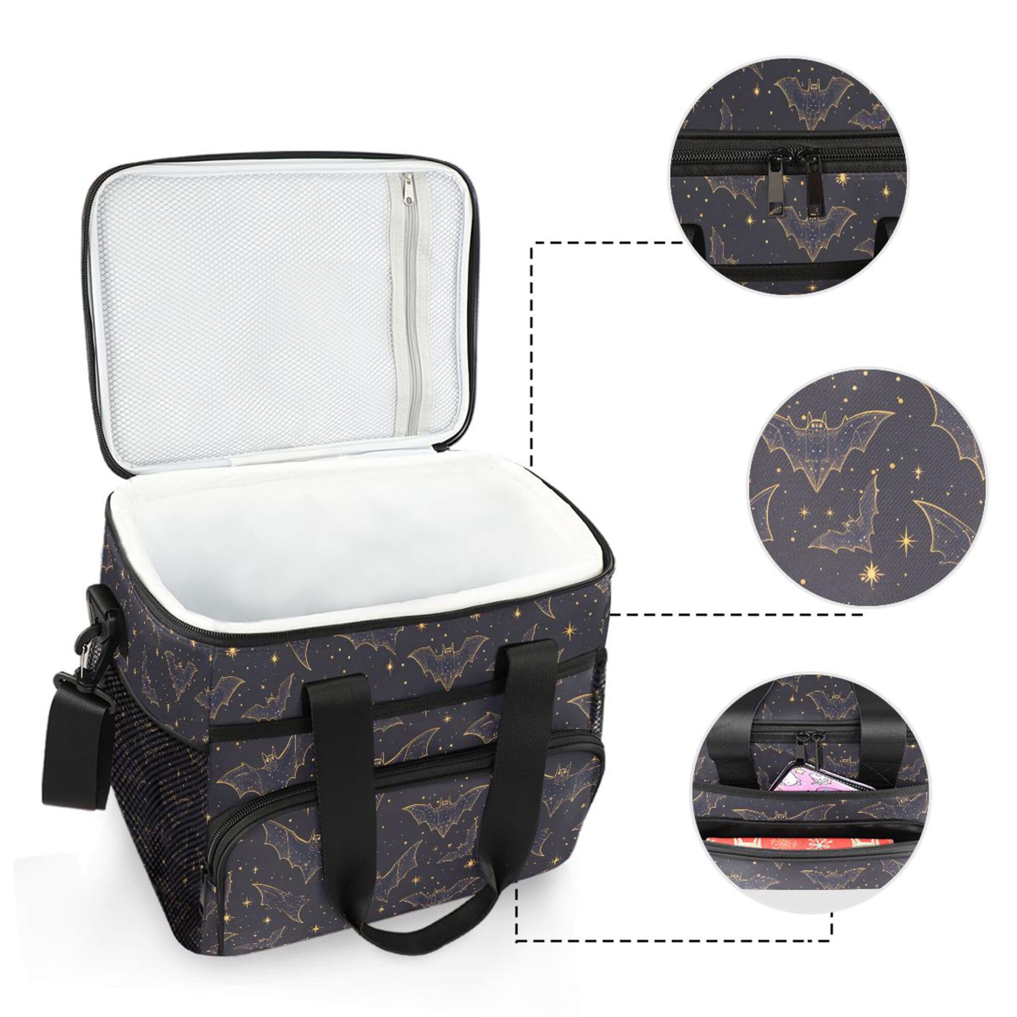 MNSRUU cooler bag with adjustable shoulder strap for hands-free carry