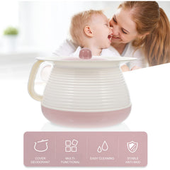 Mobestech small chamber pot with compact size for easy storage.