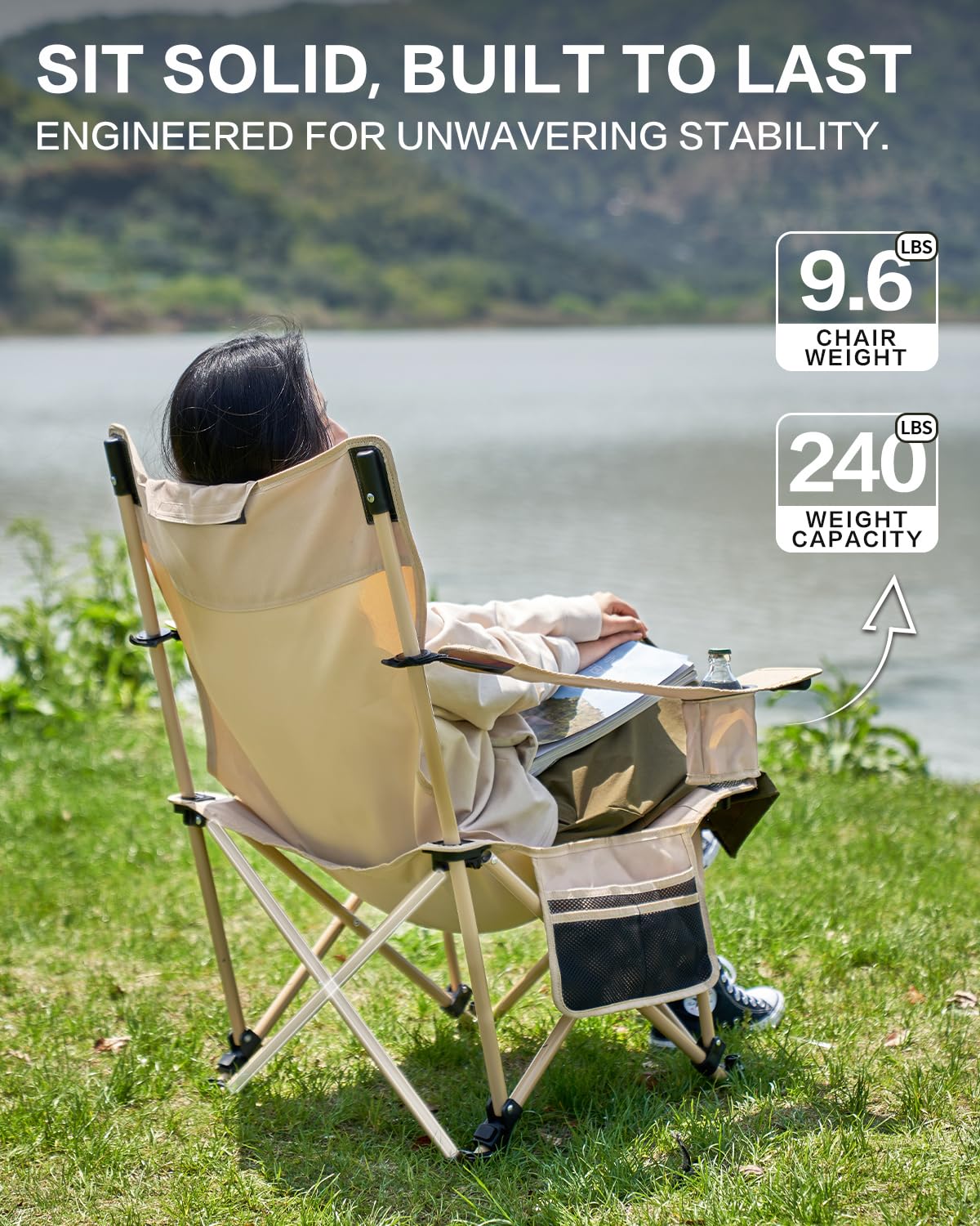 MOBI GARDEN double-layer seat fabric resists wear and cleans easily.