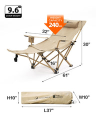 MOBI GARDEN heavy-duty frame ensures stable seating on diverse terrains.
