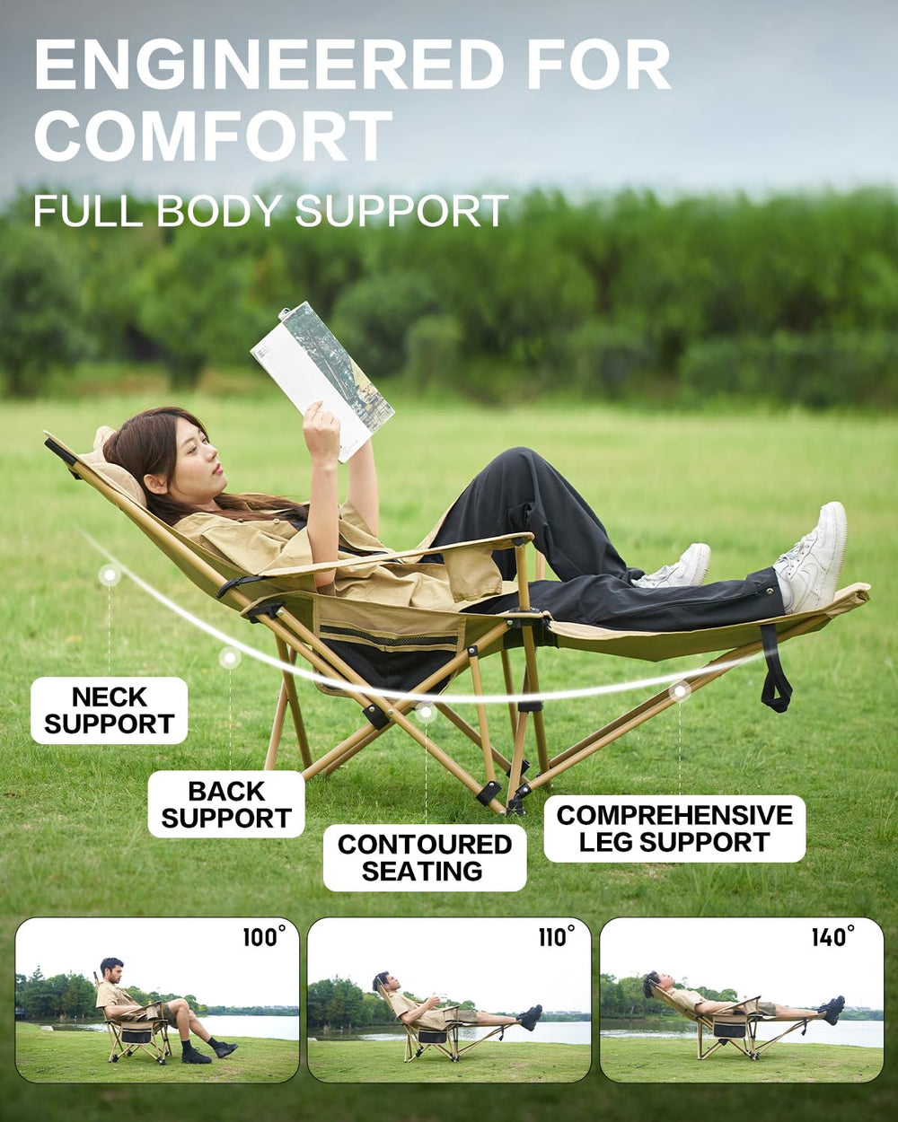 MOBI GARDEN storage bag keeps chair portable and organized.