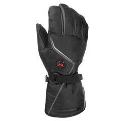 Mobile Warming Fieldsheer Squall glove heats top of hand for consistent warmth on cold hikes.