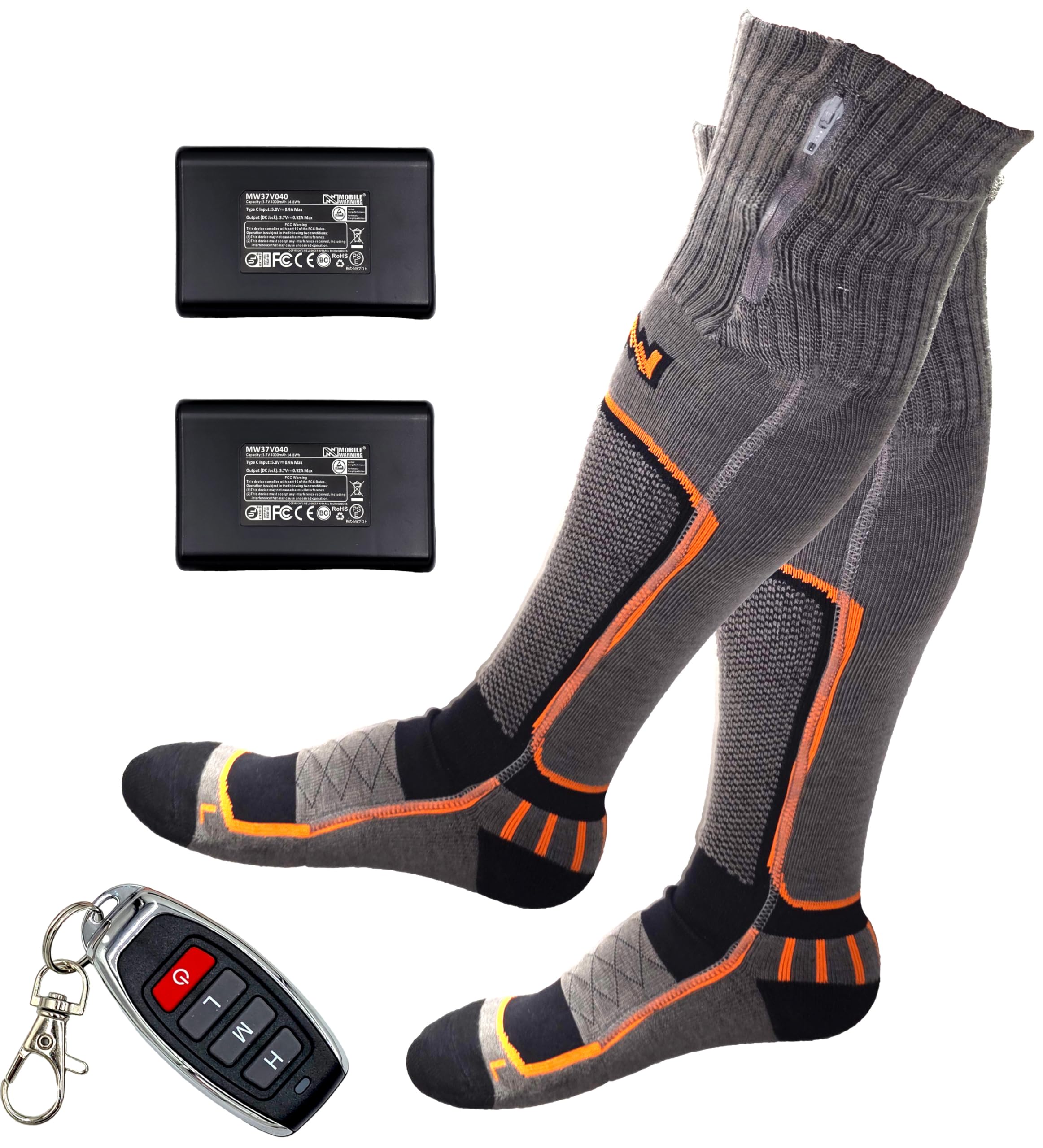 Mobile Warming Merino Wool Heated Socks toe-warmth detail boosts on-the-trail comfort.