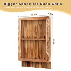 MOCAS duck-call display with acrylic window showing organized calls
