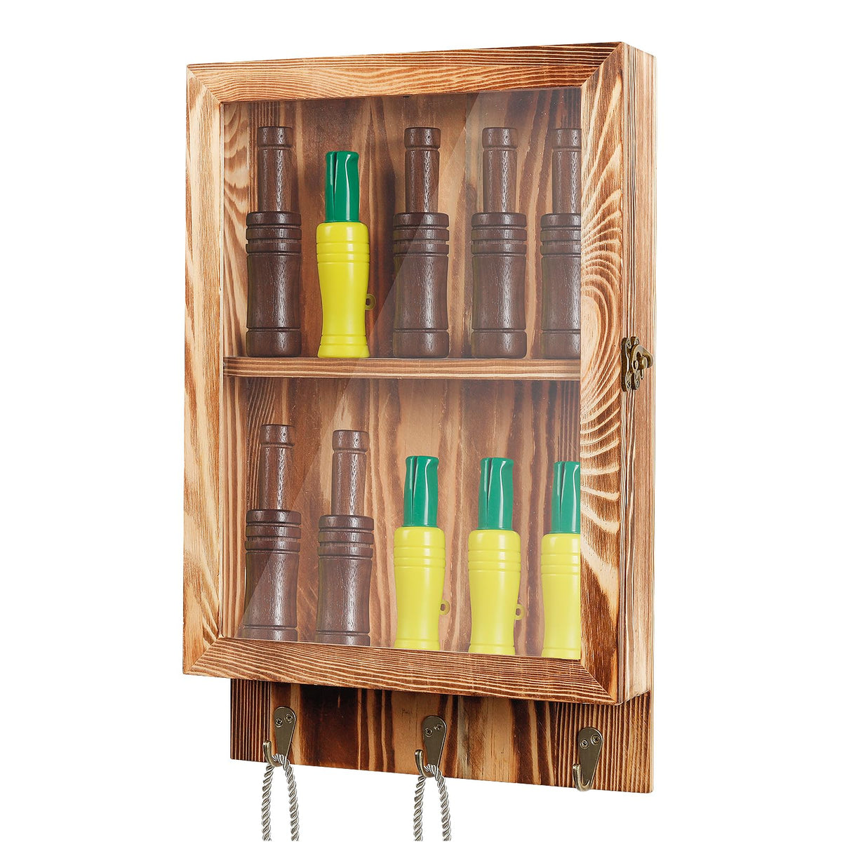 MOCAS duck call organizer rack wall-mounted wood display area for ten calls