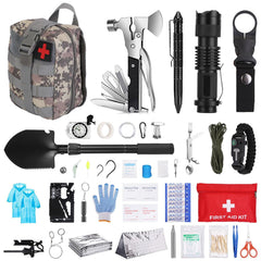Moclever 125pcs survival kit pouch view for outdoors readiness
