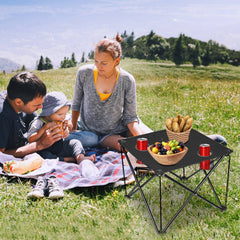 Moclever camping table with carry bag enables quick, portable outdoor use.