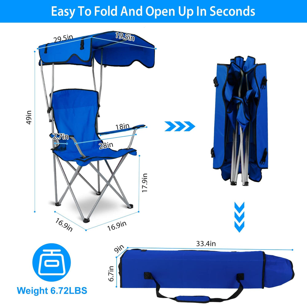 Moclever chair with padded armrests delivers comfortable seating on grass, sand, or park turf.