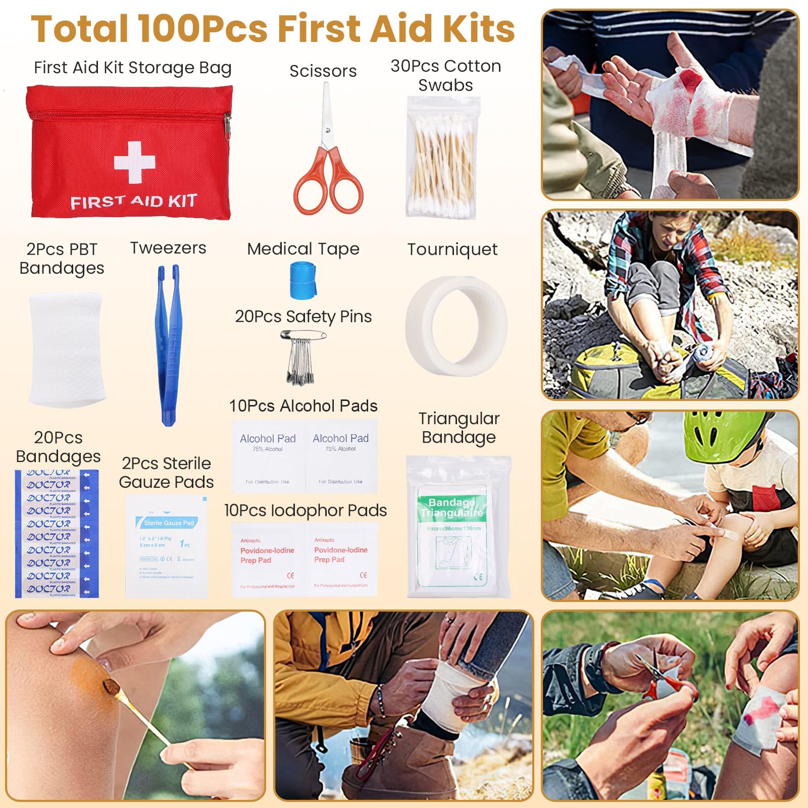 Moclever first aid kit contents organized for quick care