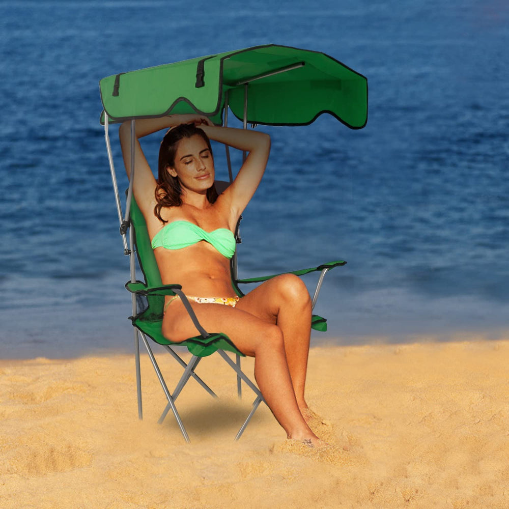 Moclever canopy provides 360-degree shade across parks and beaches.