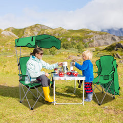 Moclever Folding Canopy Camp Chair with an oversized seat for extra comfort.