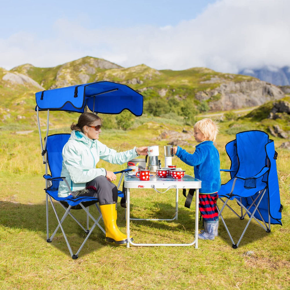Moclever heavy-duty camp chair with 600D Oxford fabric and reinforced steel frame for durability.