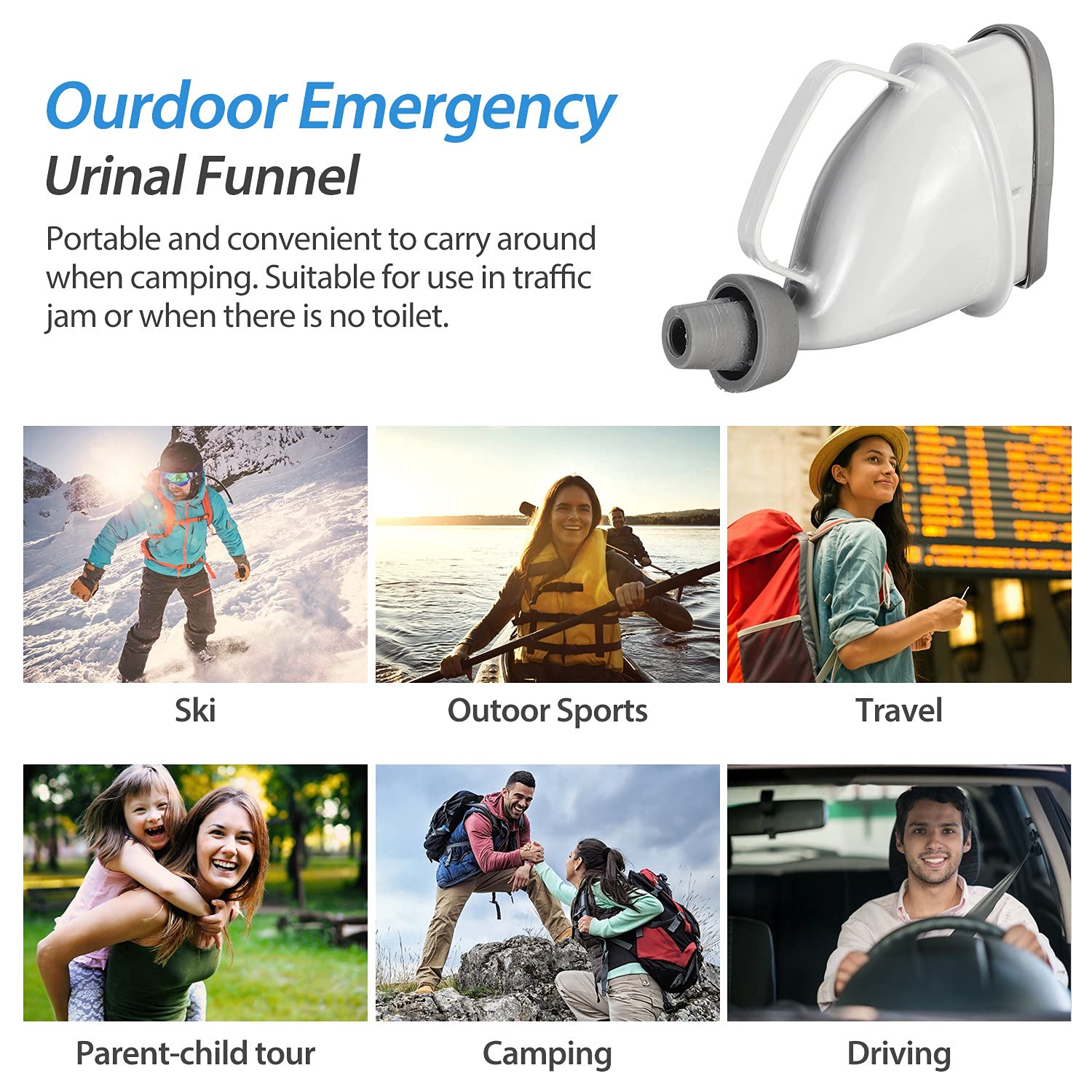 Moclever reusable-urination-funnel promotes sustainable travel use.