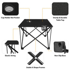 Moclever steel-frame design provides stable support for meals and gear.