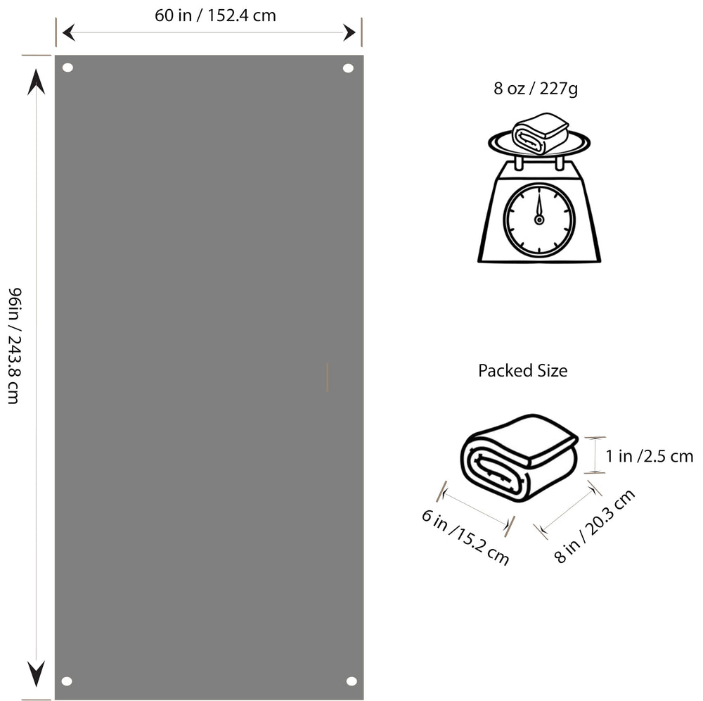 MODERN GRIZZLY Tyvek footprint under tent demonstrates moisture barrier and air circulation