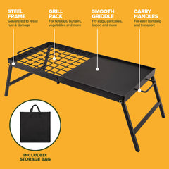 Modern Innovations grill and griddle surface ready for sizzling meals.