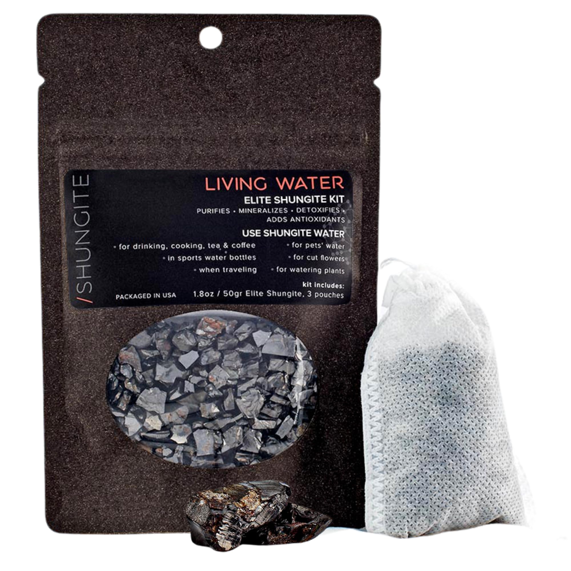 Modern OM Shungite Living Water Kit 50g gravel, ready to purify water