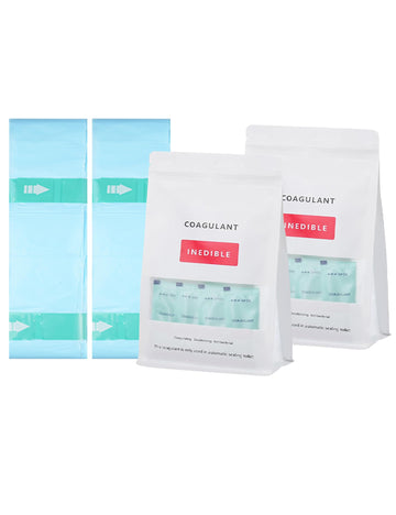 Modiwell blue refill bag for dry flush toilet, winter use, leak containment