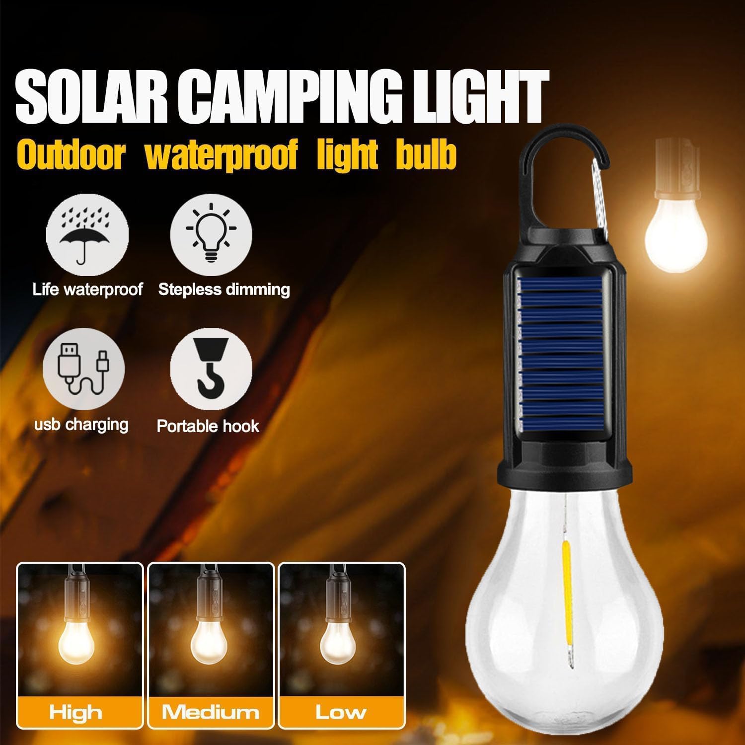 MODOAO Led Tent Lights 360-degree illumination covers the entire tent.