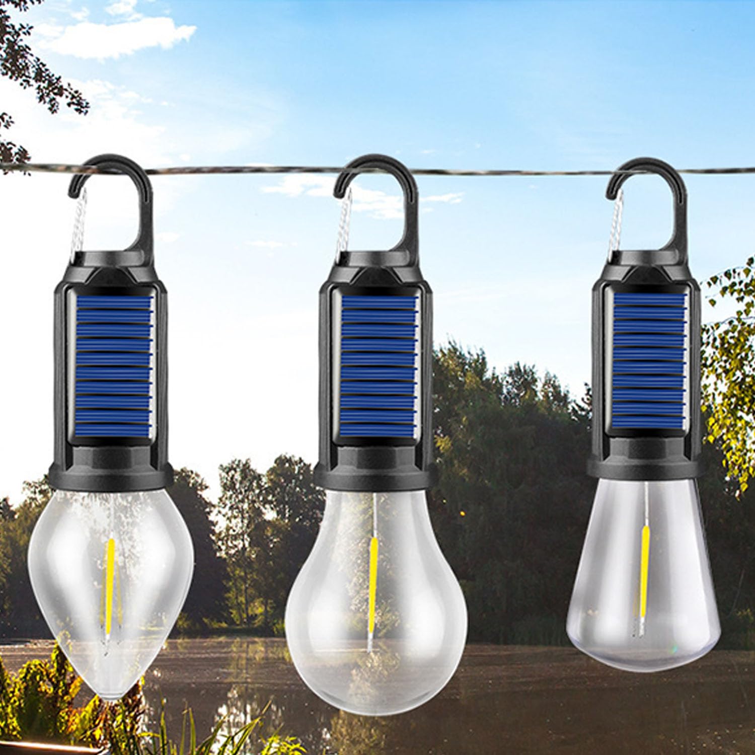MODOAO Led Tent Lights clip-hook design keeps light within reach.