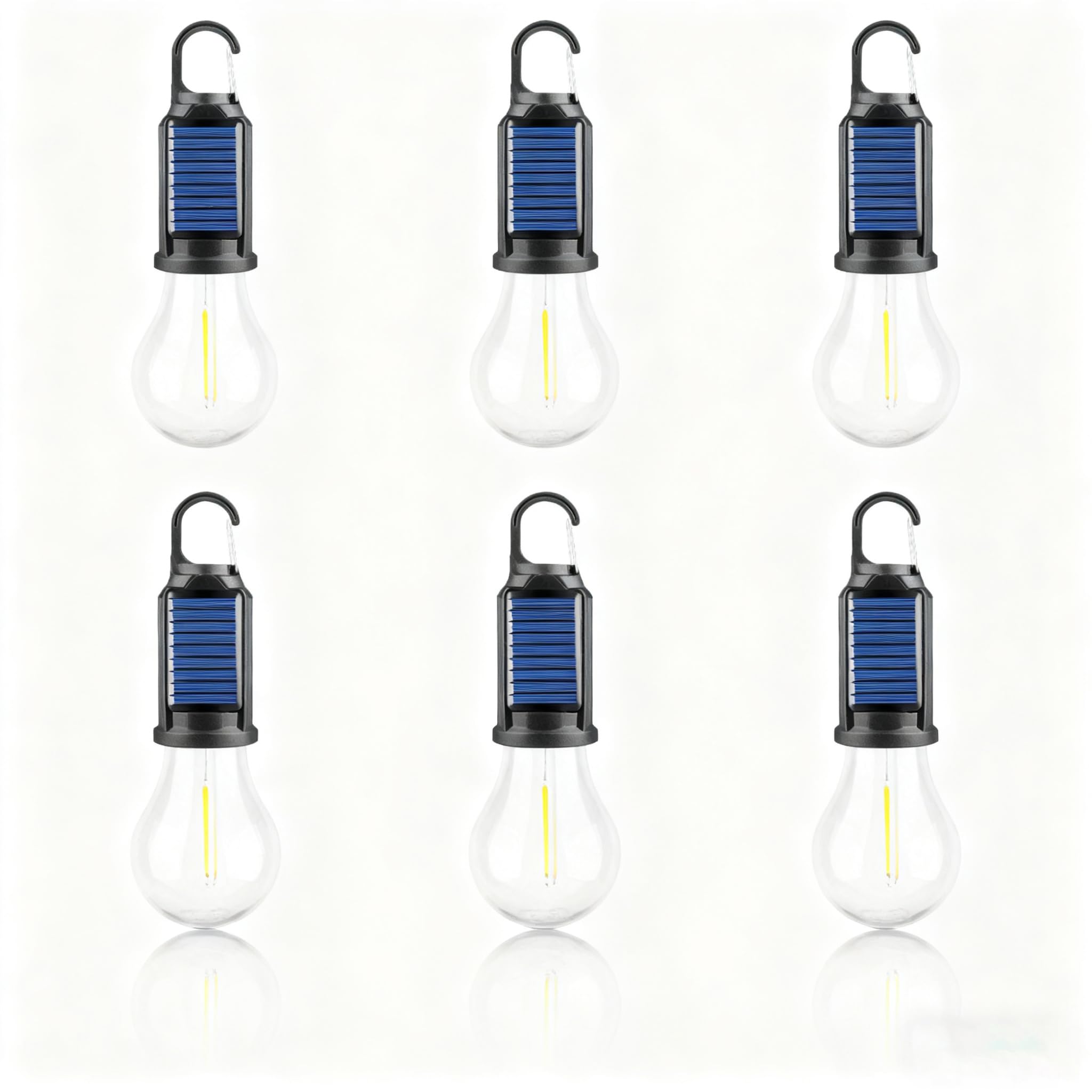 Modoao solar camping light with clip hook for hands-free tent lighting.