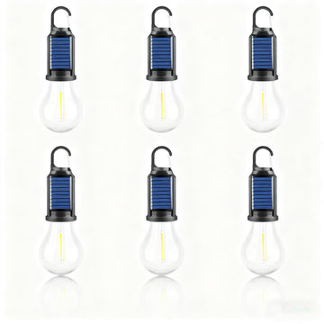 Modoao solar camping light with clip hook for hands-free tent lighting.