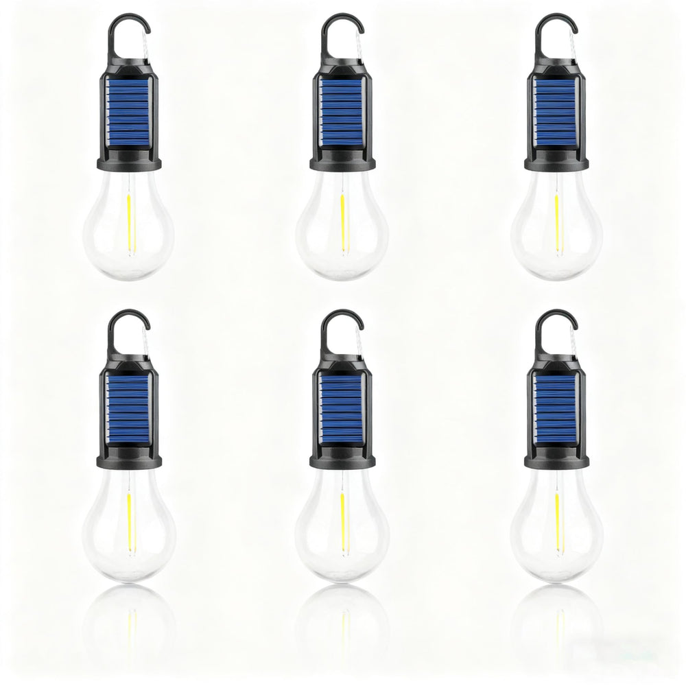 Modoao solar camping light with clip hook for hands-free tent lighting.