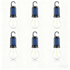 Modoao solar camping light with clip hook for hands-free tent lighting.