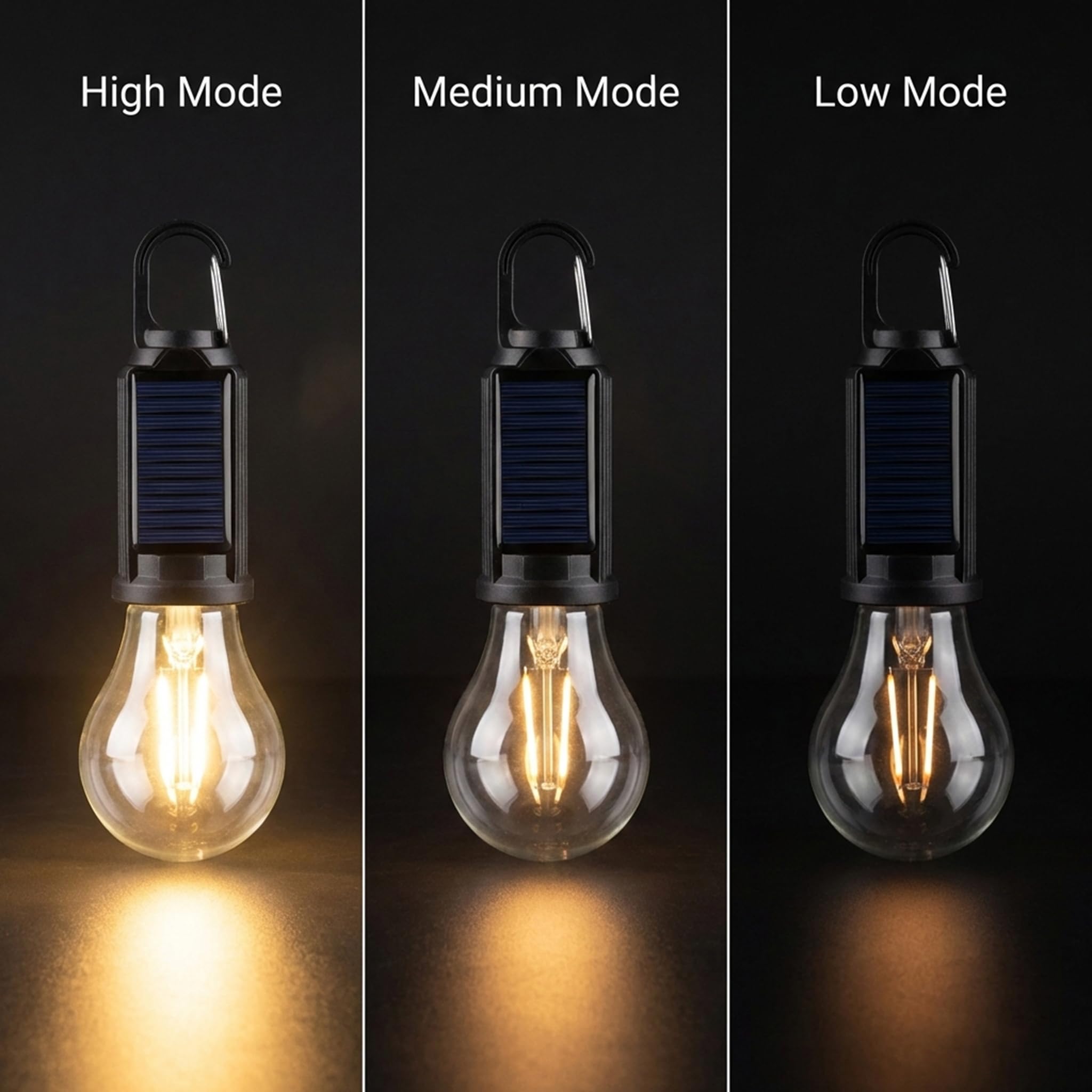 MODOAO Solar LED Camping Light dusk-sensing in action for effortless campsite lighting.