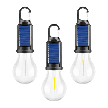 MODOAO solar camping light pack showing multiple lanterns for group camping