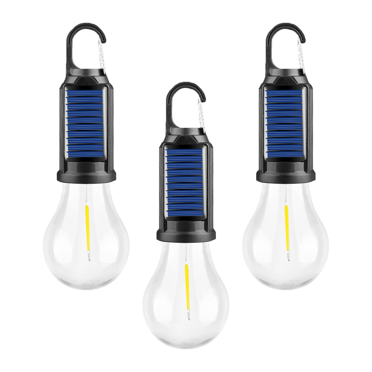 MODOAO solar camping light pack showing multiple lanterns for group camping