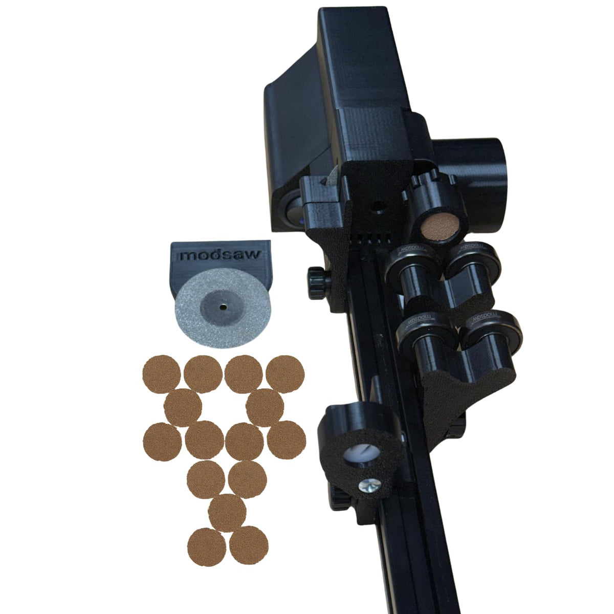 modsaw Deluxe Kit saw in action delivering precise arrow cuts and clean edges