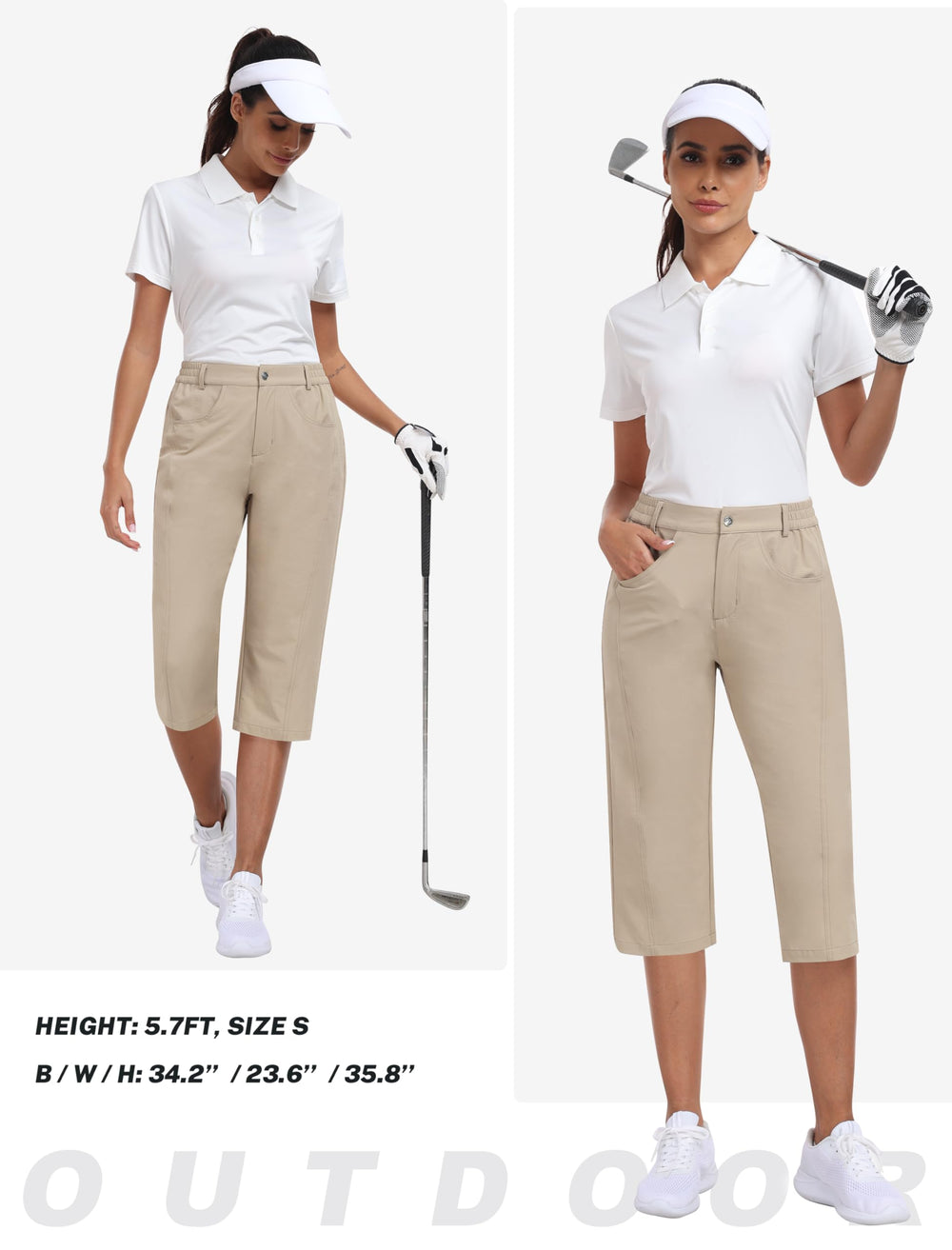 MoFiz capri pants care-friendly design for easy washing.